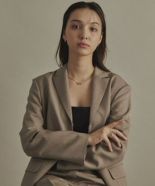 COCOSHNIK / ココシュニック ネックレス・ペンダント・チョーカー | K10キヘイモチーフダブルチェーン ネックレス | 詳細7