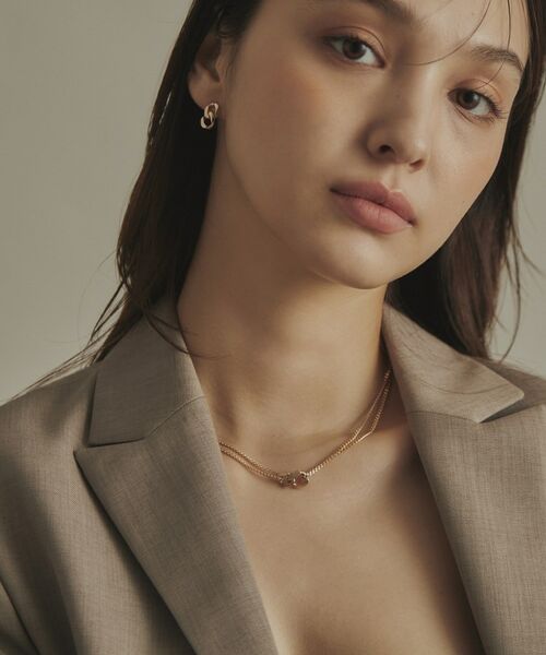 COCOSHNIK / ココシュニック ネックレス・ペンダント・チョーカー | K10キヘイモチーフダブルチェーン ネックレス | 詳細9