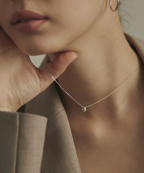COCOSHNIK / ココシュニック ネックレス・ペンダント・チョーカー | プラチナ中空ペアシェイプ ネックレス | 詳細9