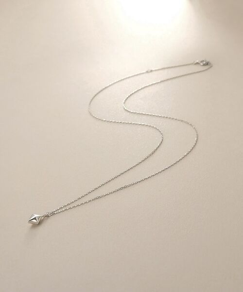COCOSHNIK / ココシュニック ネックレス・ペンダント・チョーカー | プラチナ中空ダイヤモンドシェイプ ネックレス | 詳細1