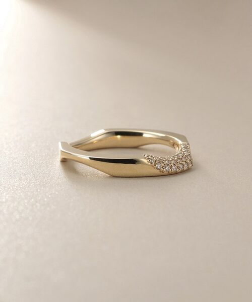 COCOSHNIK / ココシュニック リング | K10ダイヤモンド キヘイモチーフ リング | 詳細2