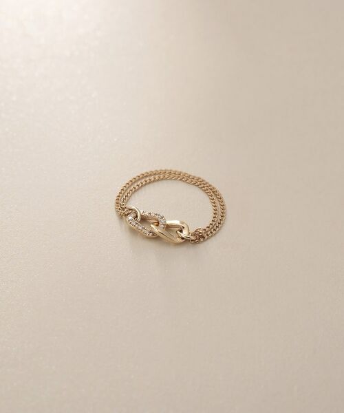 COCOSHNIK / ココシュニック リング | K10ダイヤモンド キヘイリンクチェーン リング大 | 詳細1