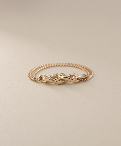COCOSHNIK / ココシュニック リング | K10ダイヤモンド キヘイリンクチェーン リング大 | 詳細2