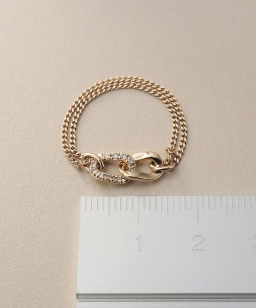 COCOSHNIK / ココシュニック リング | K10ダイヤモンド キヘイリンクチェーン リング大 | 詳細4