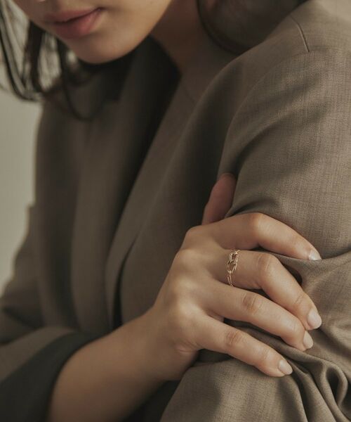 COCOSHNIK / ココシュニック リング | K10ダイヤモンド キヘイリンクチェーン リング大 | 詳細8