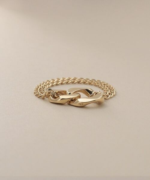 COCOSHNIK / ココシュニック リング | K10キヘイモチーフダブルチェーン リング大 | 詳細2