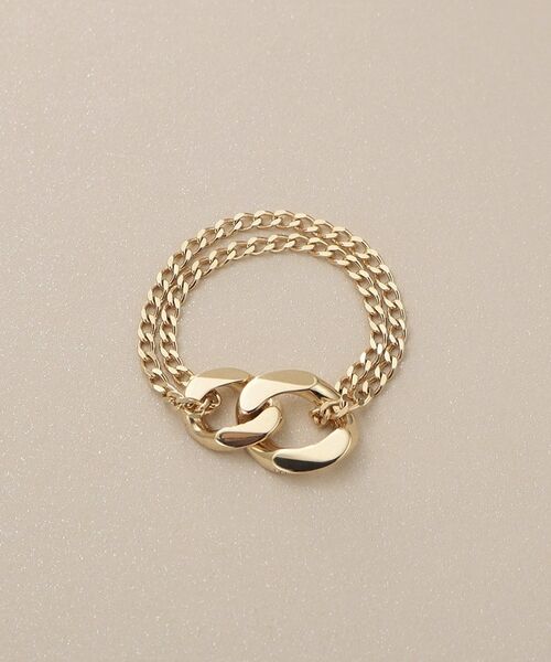 COCOSHNIK / ココシュニック リング | K10キヘイモチーフダブルチェーン リング大 | 詳細3