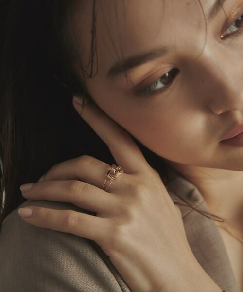 COCOSHNIK / ココシュニック リング | K10キヘイモチーフダブルチェーン リング大 | 詳細8