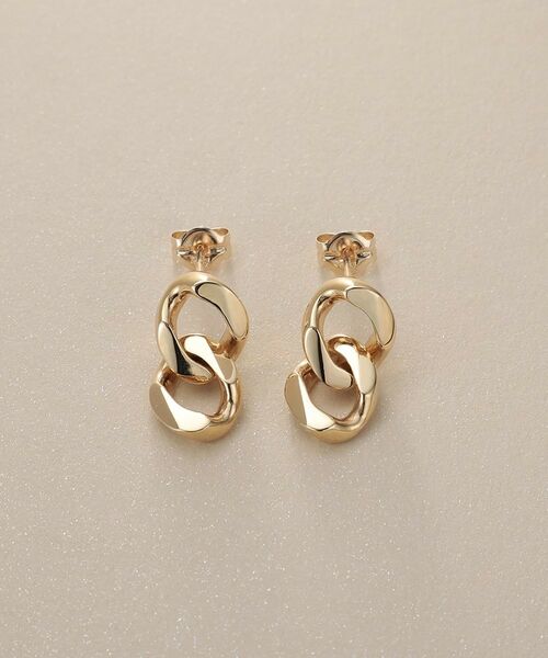 COCOSHNIK / ココシュニック ピアス・イヤリング | K10キヘイモチーフダブル スタッドピアス | 詳細3