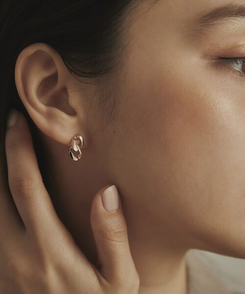 COCOSHNIK / ココシュニック ピアス・イヤリング | K10キヘイモチーフダブル スタッドピアス | 詳細8