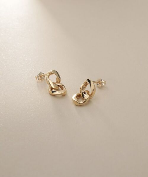 COCOSHNIK/ココシュニック K10キヘイモチーフダブル スタッドピアス イエローゴールド(100) 00 COCOSHNIK/ココシュニック K10キヘイモチーフダブル スタッドピアス イエローゴールド(100) 00