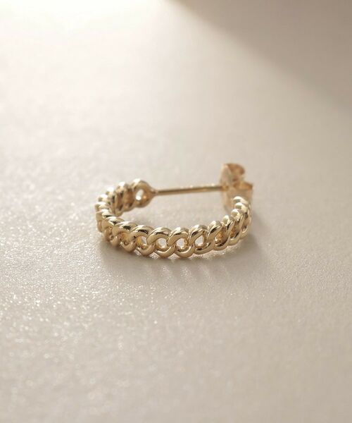 COCOSHNIK / ココシュニック ピアス・イヤリング | K10キヘイフープ スタッドピアス | 詳細2