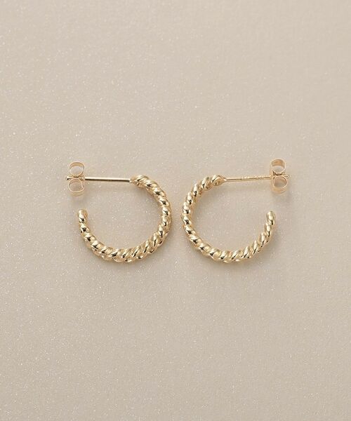 COCOSHNIK / ココシュニック ピアス・イヤリング | K10キヘイフープ スタッドピアス | 詳細3