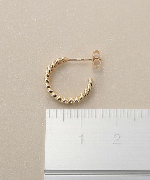 COCOSHNIK / ココシュニック ピアス・イヤリング | K10キヘイフープ スタッドピアス | 詳細4