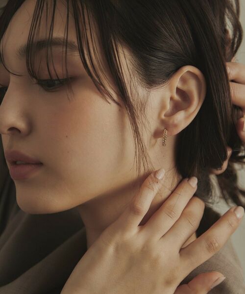 COCOSHNIK / ココシュニック ピアス・イヤリング | K10キヘイフープ スタッドピアス | 詳細7