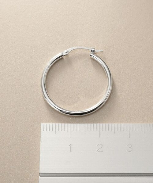 COCOSHNIK / ココシュニック ピアス・イヤリング | プラチナ中空丸線 フープピアス大 | 詳細4