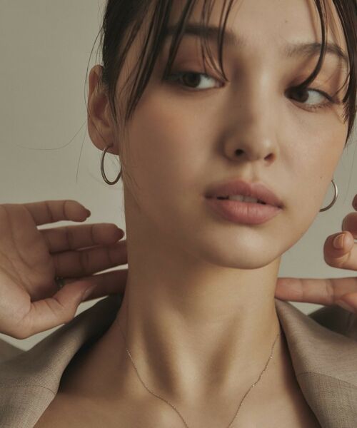 COCOSHNIK / ココシュニック ピアス・イヤリング | プラチナ中空丸線 フープピアス大 | 詳細7