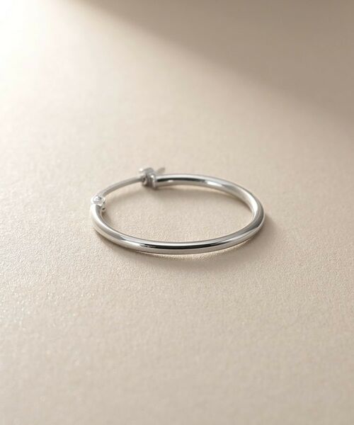 COCOSHNIK / ココシュニック ピアス・イヤリング | プラチナ中空丸線フープピアス小 | 詳細2