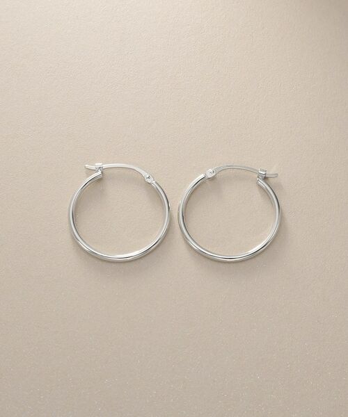 COCOSHNIK / ココシュニック ピアス・イヤリング | プラチナ中空丸線フープピアス小 | 詳細3