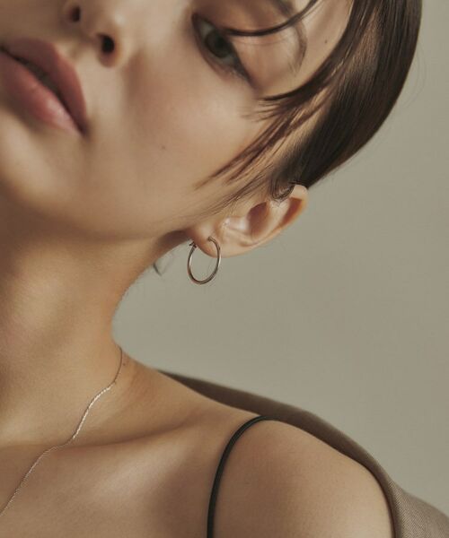 COCOSHNIK / ココシュニック ピアス・イヤリング | プラチナ中空丸線フープピアス小 | 詳細7