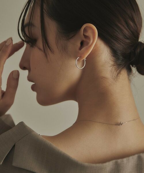 COCOSHNIK / ココシュニック ピアス・イヤリング | プラチナ中空丸線フープピアス小 | 詳細8