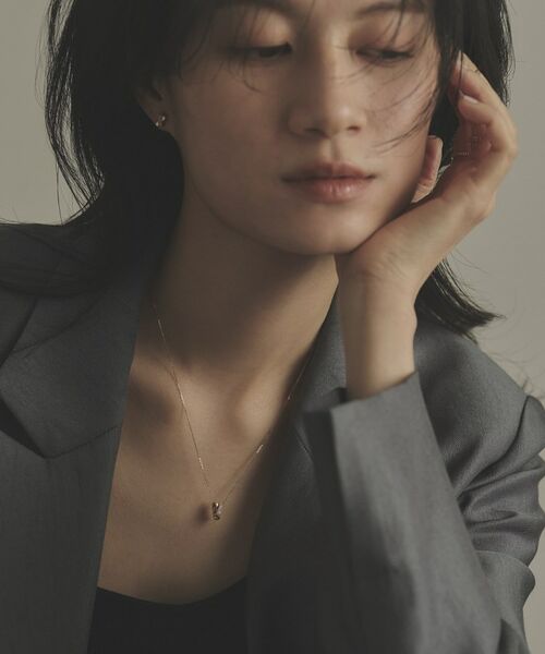 COCOSHNIK / ココシュニック ネックレス・ペンダント・チョーカー | K10ダイヤモンド アシンメトリークロス ネックレス | 詳細10