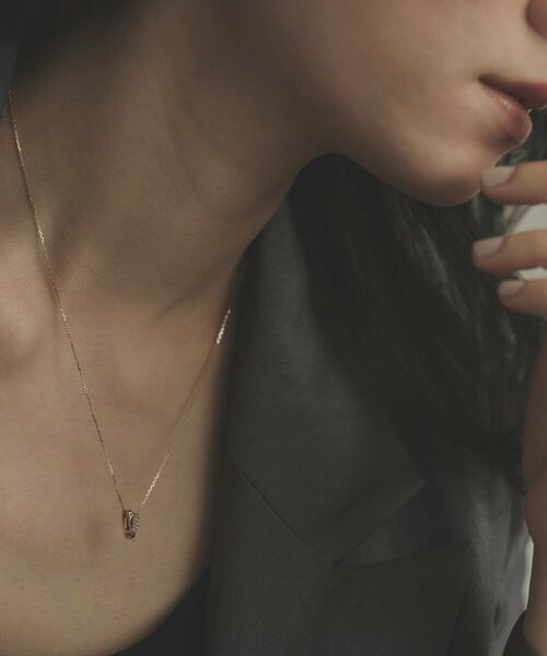COCOSHNIK / ココシュニック ネックレス・ペンダント・チョーカー | K10ダイヤモンド アシンメトリークロス ネックレス | 詳細11