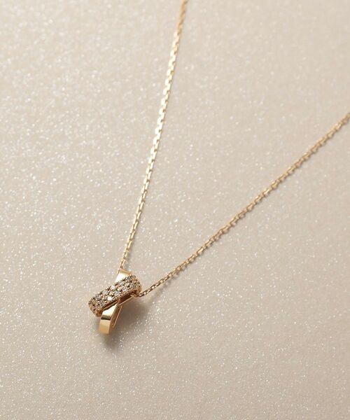 COCOSHNIK / ココシュニック ネックレス・ペンダント・チョーカー | K10ダイヤモンド アシンメトリークロス ネックレス | 詳細2