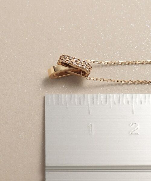 COCOSHNIK / ココシュニック ネックレス・ペンダント・チョーカー | K10ダイヤモンド アシンメトリークロス ネックレス | 詳細7