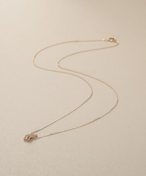 COCOSHNIK / ココシュニック ネックレス・ペンダント・チョーカー | K10ダイヤモンド トライアングルシェイプ ネックレス | 詳細1