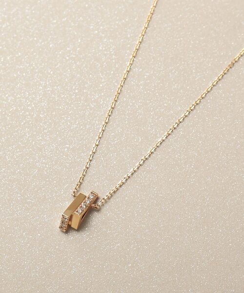 COCOSHNIK / ココシュニック ネックレス・ペンダント・チョーカー | K10ダイヤモンド トライアングルシェイプ ネックレス | 詳細2
