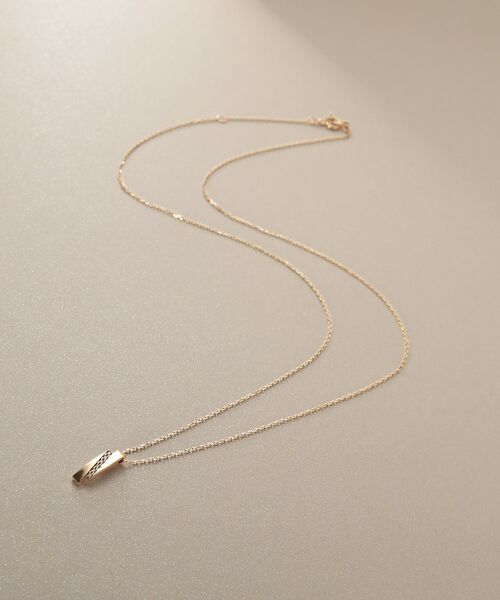 COCOSHNIK / ココシュニック ネックレス・ペンダント・チョーカー | K10ダイヤモンド シフテッドレクタングル ネックレス | 詳細1