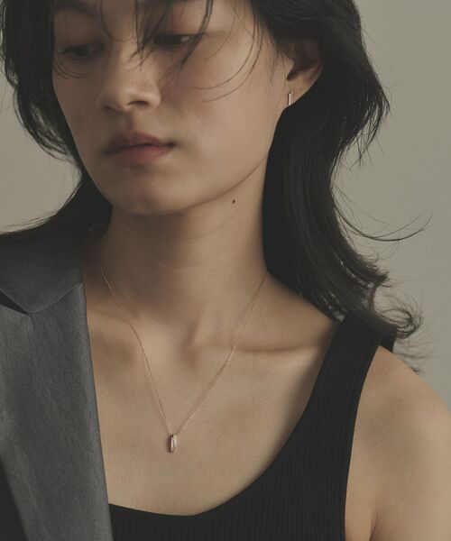 COCOSHNIK / ココシュニック ネックレス・ペンダント・チョーカー | K10ダイヤモンド シフテッドレクタングル ネックレス | 詳細10