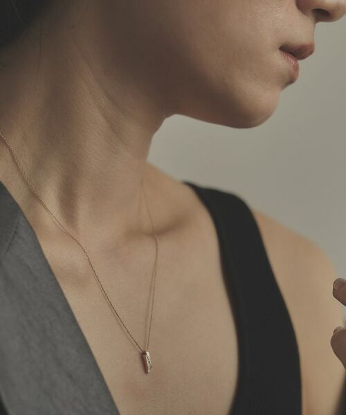 COCOSHNIK / ココシュニック ネックレス・ペンダント・チョーカー | K10ダイヤモンド シフテッドレクタングル ネックレス | 詳細11