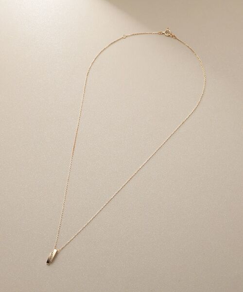 COCOSHNIK / ココシュニック ネックレス・ペンダント・チョーカー | K10ダイヤモンド シフテッドレクタングル ネックレス | 詳細6