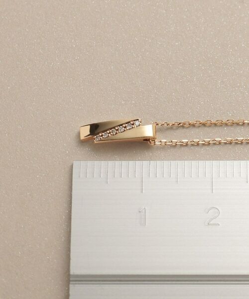 COCOSHNIK / ココシュニック ネックレス・ペンダント・チョーカー | K10ダイヤモンド シフテッドレクタングル ネックレス | 詳細7
