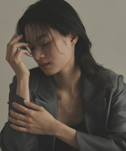 COCOSHNIK / ココシュニック ネックレス・ペンダント・チョーカー | K10ダイヤモンド シフテッドレクタングル ネックレス | 詳細9