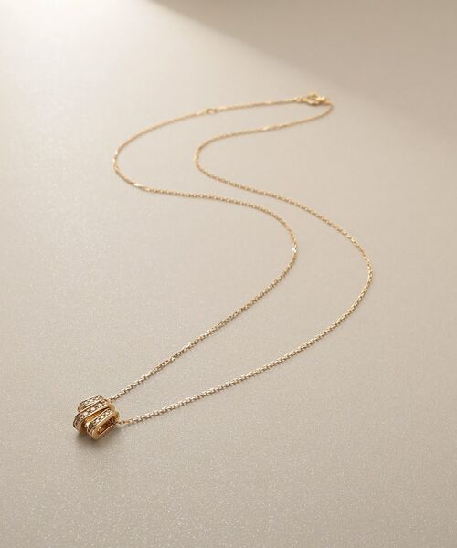 COCOSHNIK / ココシュニック ネックレス・ペンダント・チョーカー | K18ダイヤモンド ケーブルチェーンモチーフ ネックレス小 | 詳細1