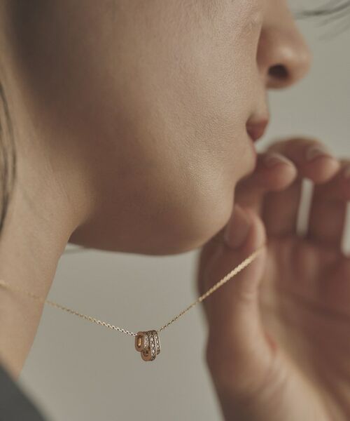 COCOSHNIK / ココシュニック ネックレス・ペンダント・チョーカー | K18ダイヤモンド ケーブルチェーンモチーフ ネックレス小 | 詳細10