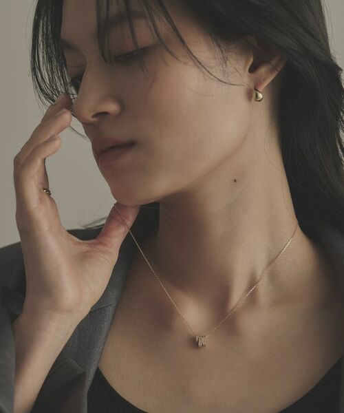 COCOSHNIK / ココシュニック ネックレス・ペンダント・チョーカー | K18ダイヤモンド ケーブルチェーンモチーフ ネックレス小 | 詳細9