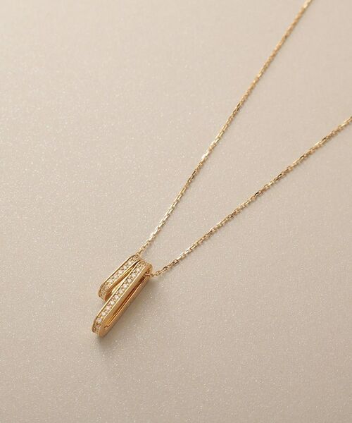 COCOSHNIK / ココシュニック ネックレス・ペンダント・チョーカー | K18ダイヤモンド ケーブルチェーンモチーフ ネックレス大 | 詳細2