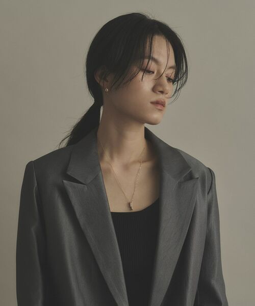 COCOSHNIK / ココシュニック ネックレス・ペンダント・チョーカー | K18ダイヤモンド ケーブルチェーンモチーフ ネックレス大 | 詳細8