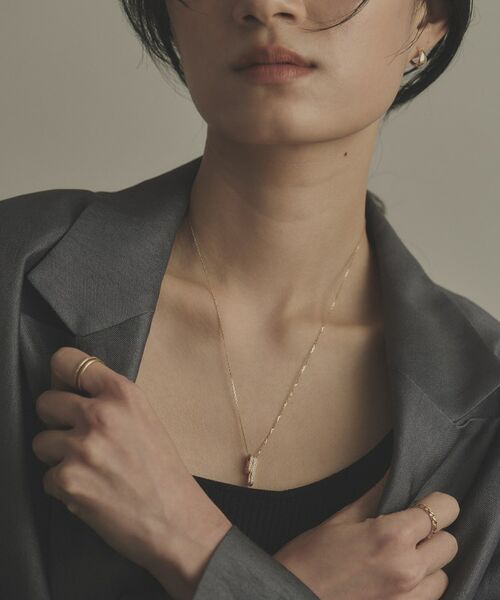 COCOSHNIK / ココシュニック ネックレス・ペンダント・チョーカー | K18ダイヤモンド ケーブルチェーンモチーフ ネックレス大 | 詳細9