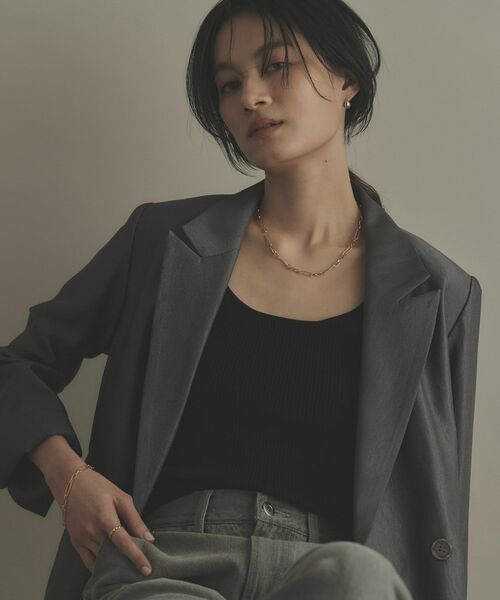 COCOSHNIK / ココシュニック ネックレス・ペンダント・チョーカー | K18ケーブルチェーン3・1フィガロ ネックレス | 詳細6