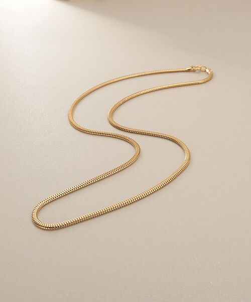 COCOSHNIK / ココシュニック ネックレス・ペンダント・チョーカー | K18オーバルスネーク ネックレス細 | 詳細1