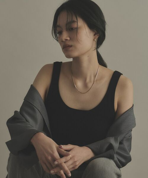 COCOSHNIK / ココシュニック ネックレス・ペンダント・チョーカー | K18オーバルスネーク ネックレス細 | 詳細6