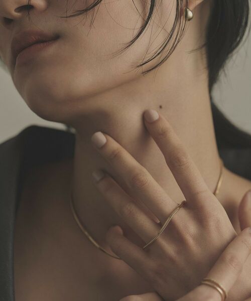 COCOSHNIK / ココシュニック ネックレス・ペンダント・チョーカー | K18オーバルスネーク ネックレス細 | 詳細8