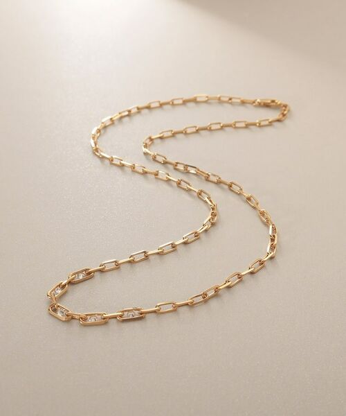 COCOSHNIK / ココシュニック ネックレス・ペンダント・チョーカー | K18ダイヤモンド ロングカットアズキチェーングラデーション ネックレス | 詳細1