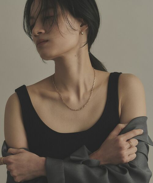 COCOSHNIK / ココシュニック ネックレス・ペンダント・チョーカー | K18ダイヤモンド ロングカットアズキチェーングラデーション ネックレス | 詳細6