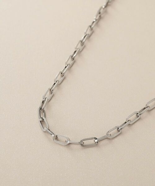 COCOSHNIK / ココシュニック ネックレス・ペンダント・チョーカー | プラチナ中空プリムケーブルチェーンL ネックレス（43cm） | 詳細2